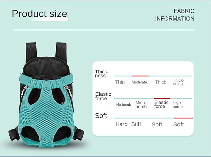 Portable Pet Carrier Backpack, Adjustable Pet Front Cat Dog Carrier Backpack Travel Bag for Small Medium Dogs Cats Puppies, Cat Backpack Carrier for Hiking Cycling (L, L)