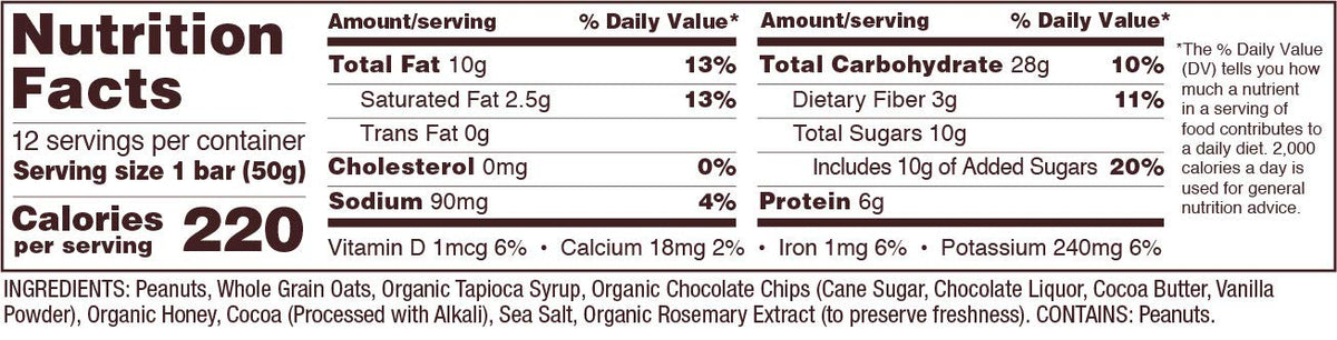 Bob's Red Mill 12pk Peanut Butter Chocolate & Oats Bar, 12 bars (Pack of 1) - Non GMO, Gluten Free, Kosher