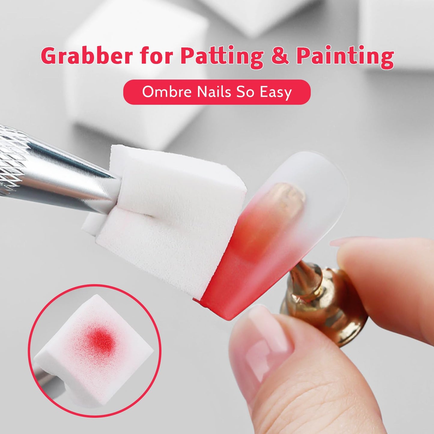 Sponge Pat Paint Nail Gel, 9 Colors Ombre Nails Gradient Gel Nail Blush Blooming Aura Nails Drawing Stripper Floral Painting Nail Art, No Wipe, UV/LED Curing (9 Colors A)