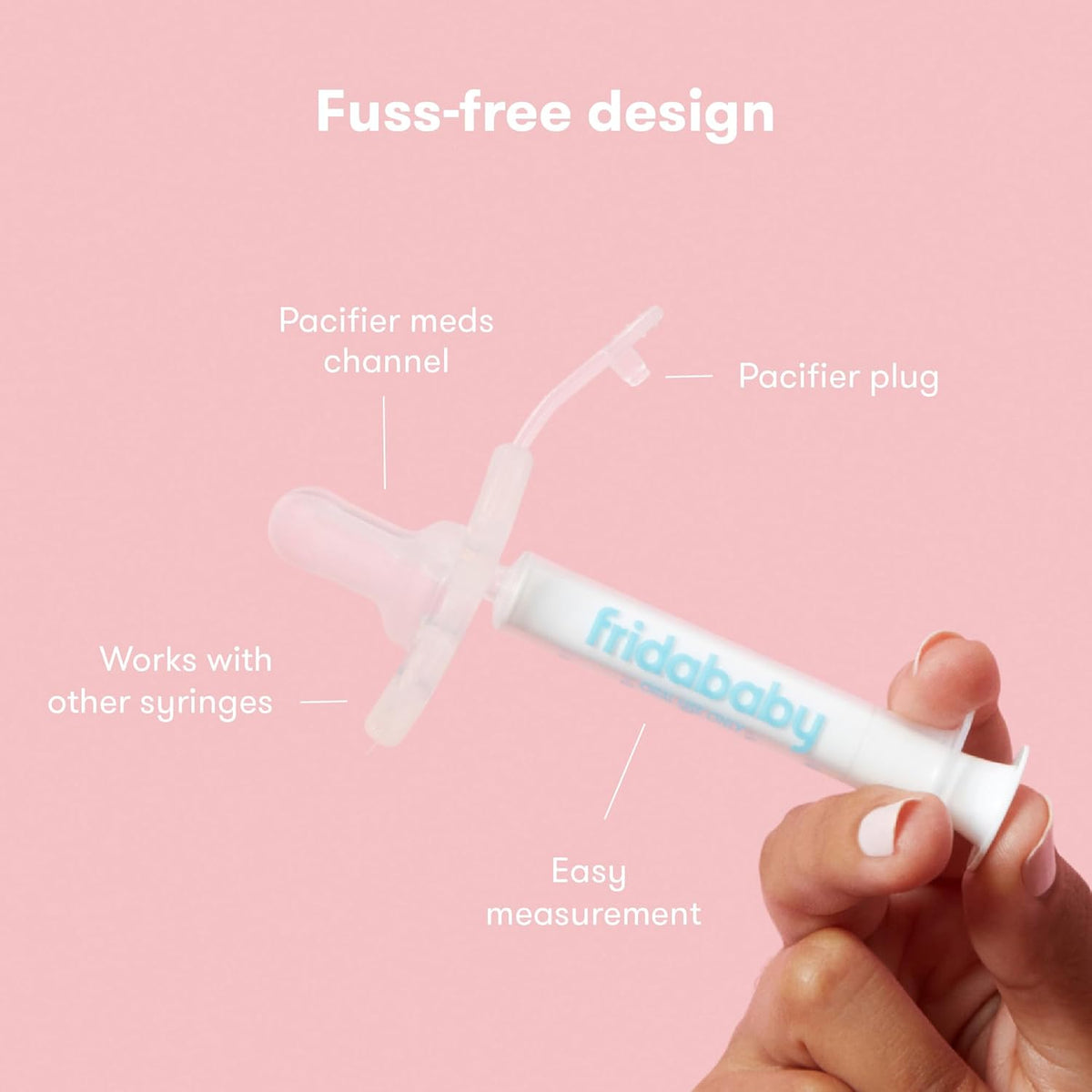 Frida Baby Medicine Pacifier Syringe, Accu-Dose Paci, Medi Frida Dispenser for Mess & Fuss Free Use, Made in USA