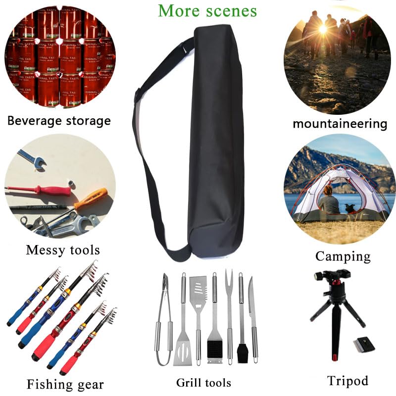 Multi-Purpose Duffle Bag for Sports Gear & Tripod Storage - Heavy Duty Waterproof Organizer for Camera Stand, Mic, Grill Tools, Camping Equipment (39''(L) x4''(H)) - size: 39''(L)x4''(H)
