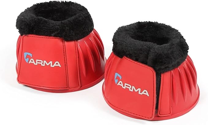 Shires ARMA Fleece Trim Bell Boot (Black, Pony)