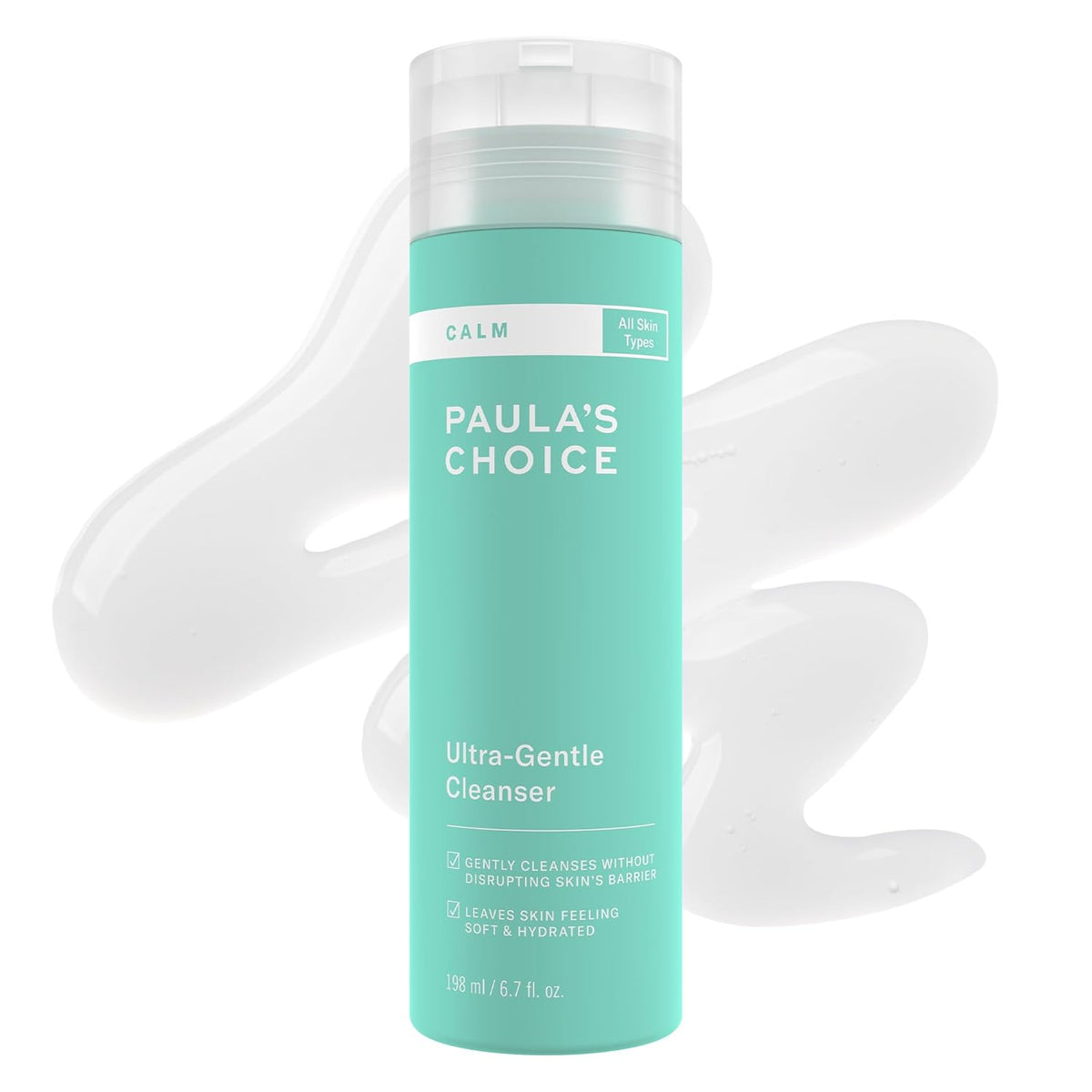 Paula's Choice CALM Ultra-Gentle Face Cleanser for Sensitive Skin, Facial Wash, Calms + Soothes Redness, Daily Face Wash for Rosacea-Prone & Eczema-Prone Skin, & Fragrance-Free, 6.7oz