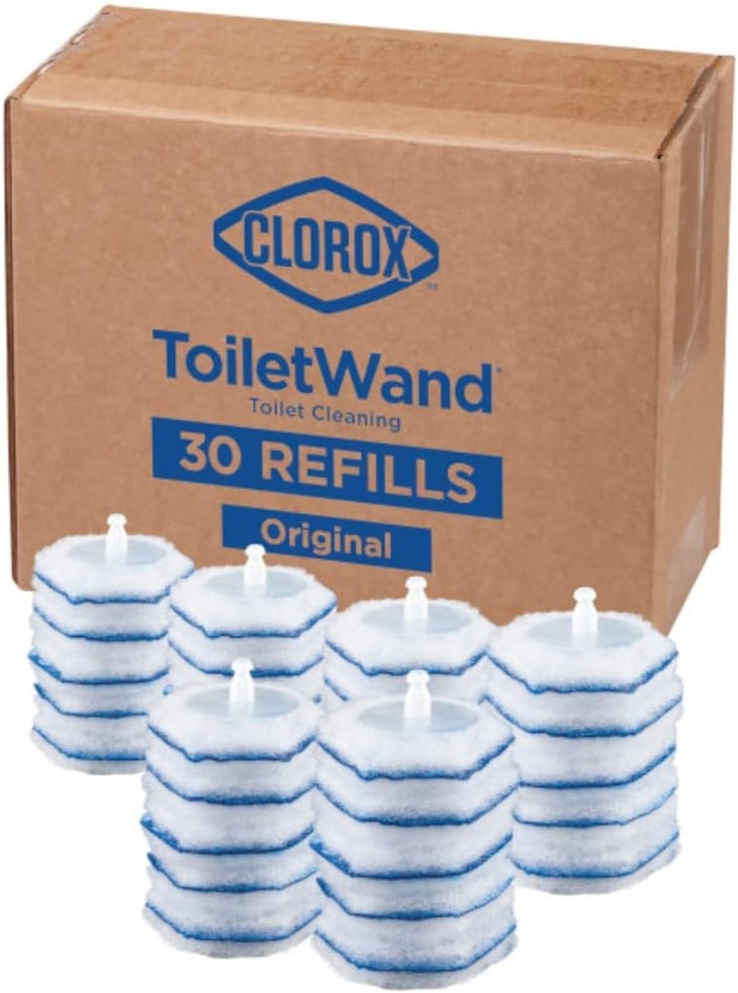 Clorox ToiletWand Disinfecting Refills, Disposable Wand Heads, 30 Count (Package May Vary)