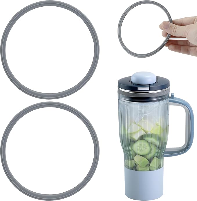 2 PCS Seal Replacement for Ninja BlendBOSS Personal Smoothie Tumbler, Food-Grade Silicone Gasket Compatible With Ninja BlendBOSS Travel Tumbler, Leak-Proof & Durable