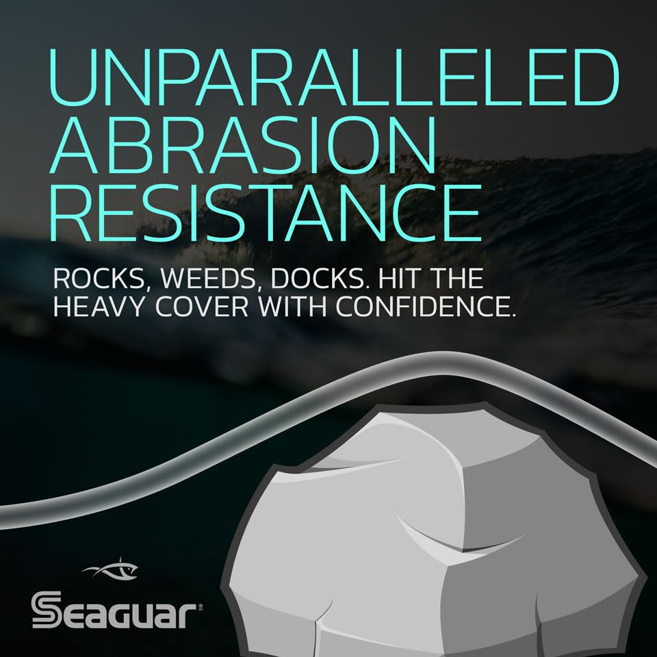 Seaguar AbrazX Freshwater Abrasion Resistant Fluorocarbon Fishing Line for Docks, Rocks, Weeds, & Logs - Multiple Sizes - style: 25lbs/200yds