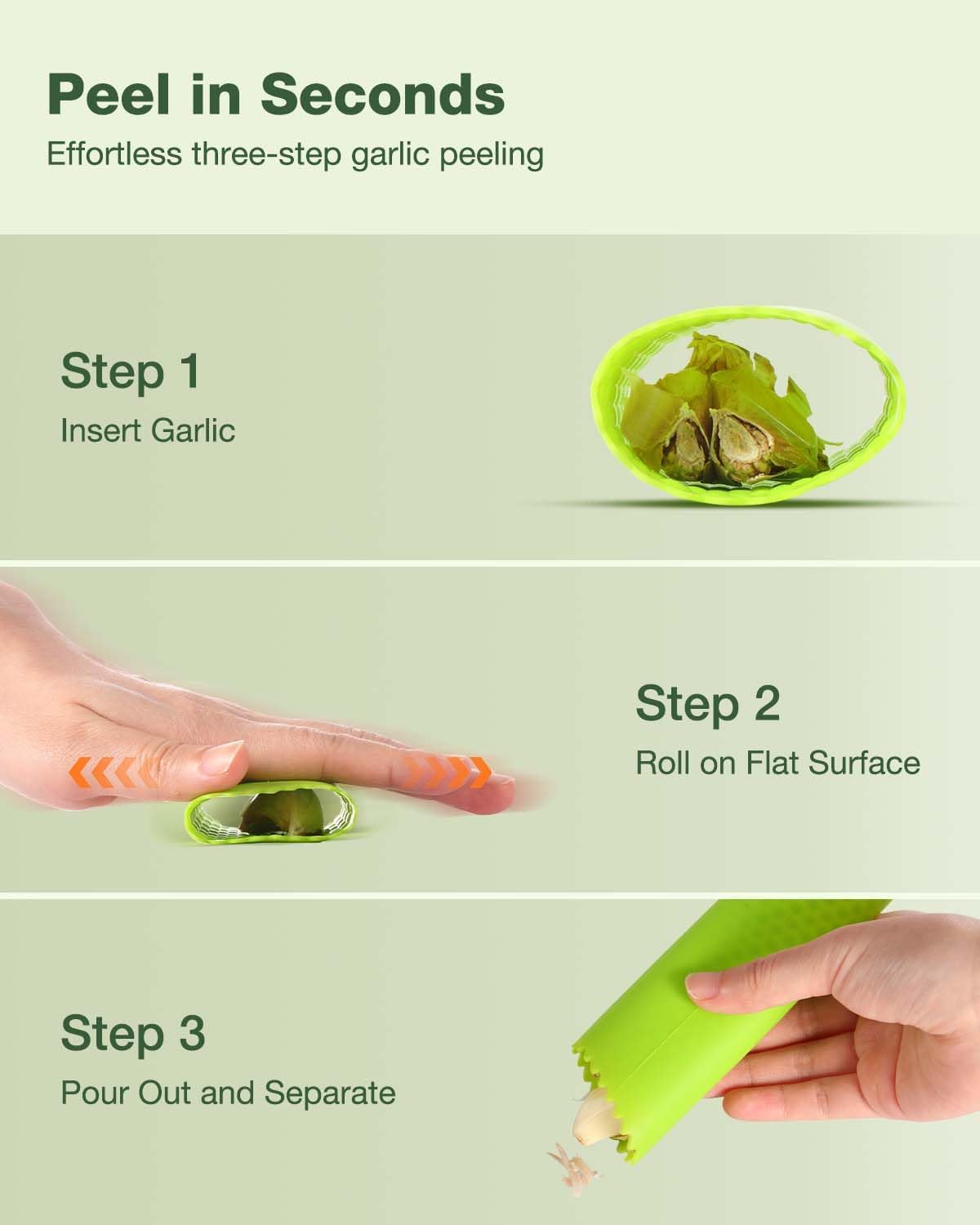 Vantic Garlic Press Rocker - Stainless Steel Garlic Crusher, Mincer and Chopper with Peeler & Scraper, Easy Kitchen Gadget for Effortless Smashing