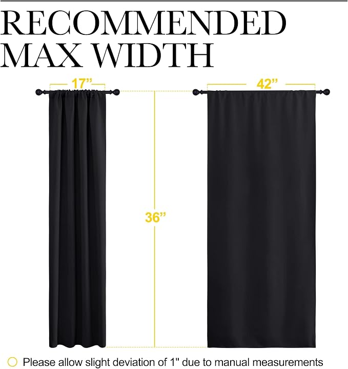 NICETOWN Short Curtains 36 inches Long, Kitchen Window Curtains Over Sink