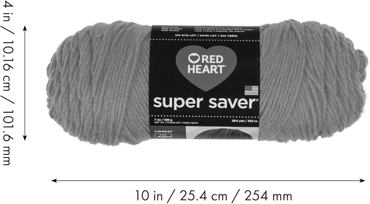 Red Heart Super Saver Black Yarn - 3 Pack of 198g/7oz - Acrylic - 4 Medium (Worsted) - 364 Yards - Knitting/Crochet