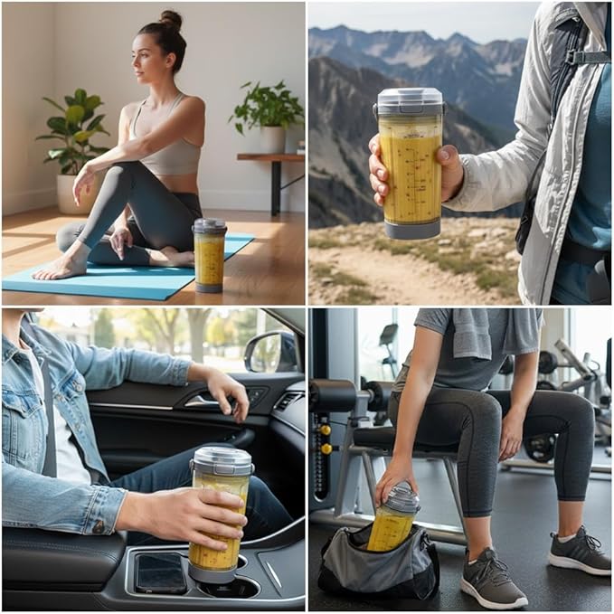Blade Cover and Vessel Cap for Ninja Blast, Portable Blender BC100 & BC151 Series, Ninja Accessories, 2-in-1 Replacement Parts, Food Grade, Leakproof, Dishwasher Safe