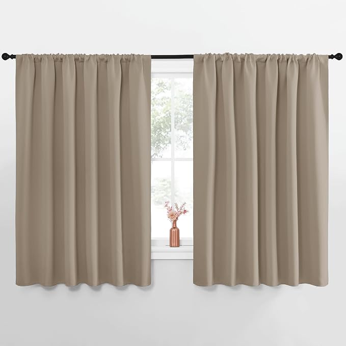 NICETOWN Blackout Curtains for Bedroom, 1 Pair, 70 by 63-inch, Window Treatment
