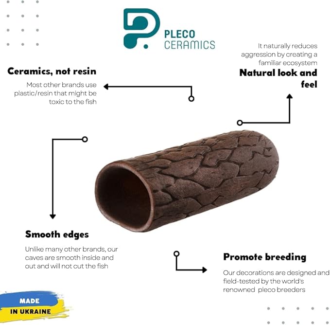 Plecoceramics Aquarium pleco breeding cave Fish Tank Decorations Small Size (6 pcs)