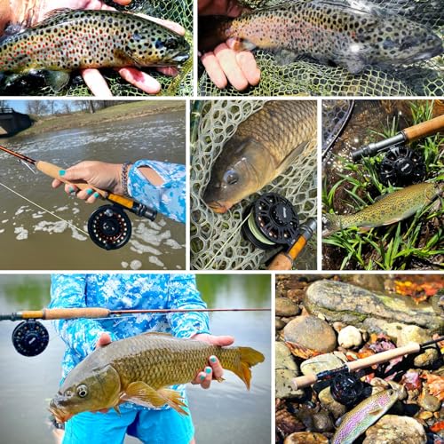 Aventik HVCE Graphite Fly Reel Center Drag System Classic III Graphite 3/4, 5/6, 7/8wt Large Arbor Freshwater Fly Fishing Reels - size: 5/6, style: Only Reel