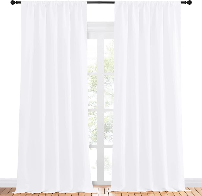NICETOWN White Bedroom Curtain Panels