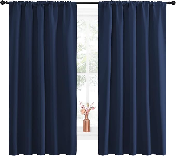 NICETOWN Navy Curtains Blackout Draperies