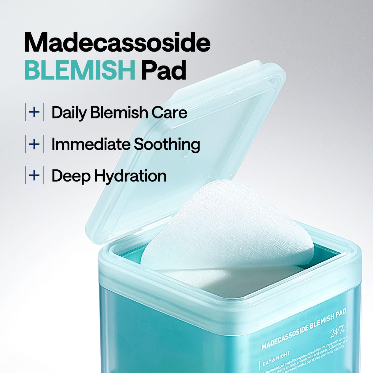 MEDIHEAL Madecassoside Toner Pads - with Centella Asiatica to Treat Blemishes and Improve Uneven Skin Tone - Vegan Gauze Fabric, 100 Pads