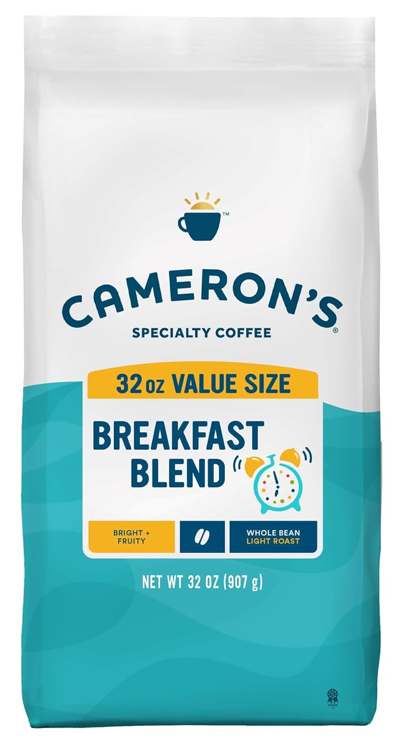 Cameron's Coffee Roasted Whole Bean Coffee, Breakfast Blend, 32 Ounce