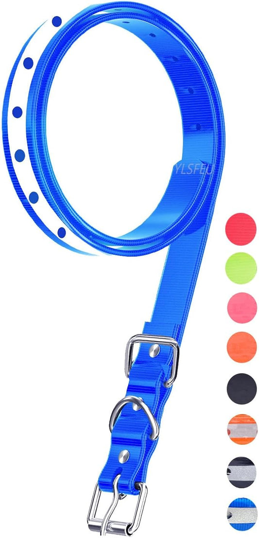 Dog Collar Strap for Most of Electronic Training Shock Collar Receivers-Adjustable Durable Waterproof Odorless 3/4 Inch Collar Replacement for Barking Fence-Pet TPU Collar Strap