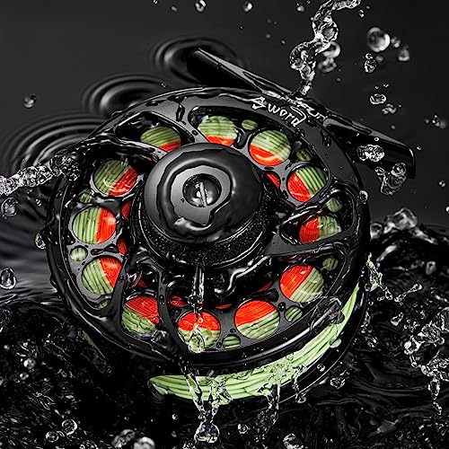 Piscifun Sword Fly Fishing Reel, CNC-Machined Aluminum Alloy Fly Reel - size: 3/4wt, style: Black-without Line