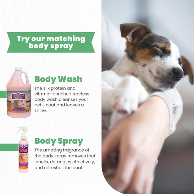 Best Shot Scentament Spa Seasonal Body and Facial Wash, Tearless Shampoo, Hypoallergenic Body Wash, Removes Tear Stains, Tropical Breeze, 16 Oz.