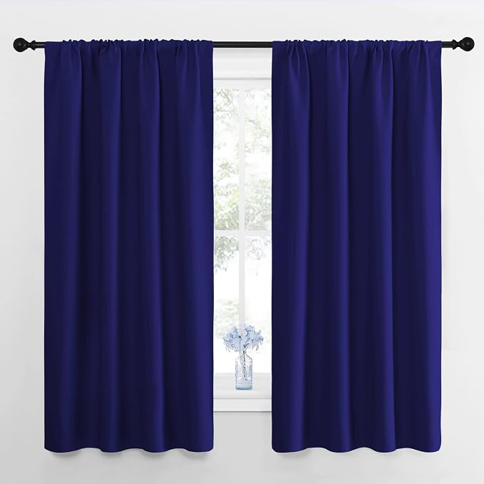 NICETOWN Kitchen Curtains, Short Blackout Drapes, 34 in x 45 in, Thermal