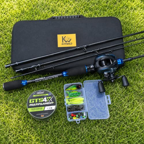 DC Baitcasting Combo, Smart Digital Brake Reel, 4-Section Carbon Rod, Tackle Bag, Line & Lures, Complete Travel Kit for Bass Freshwater - color: DC Baitcasting Combo-6FT- Right Handed