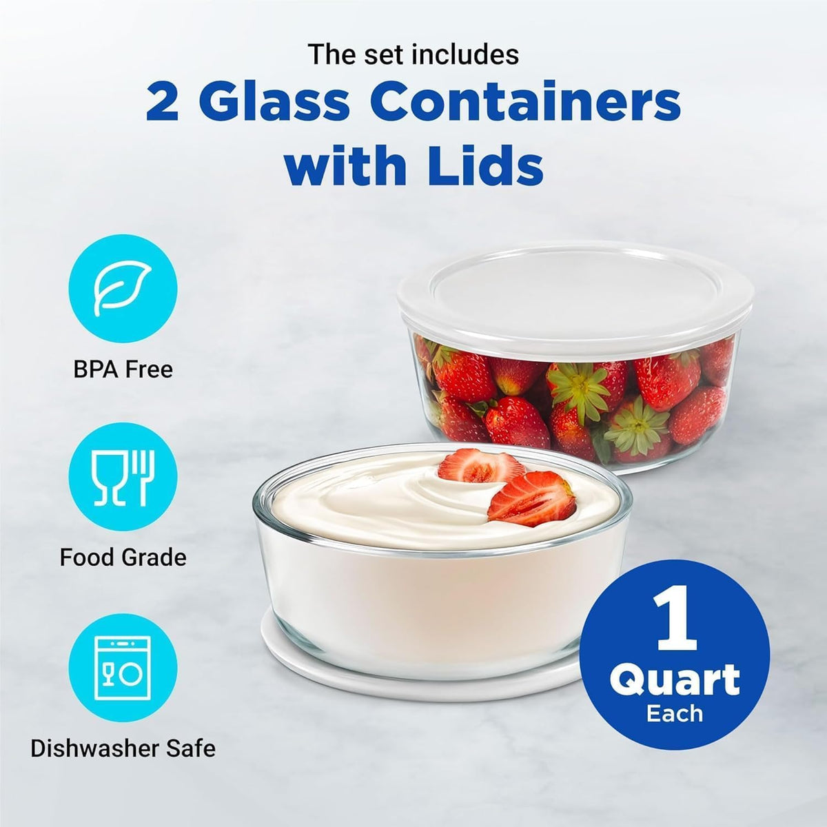 Ultimate Probiotic Yogurt Maker with Adjustable Time & Temp Control - Make Trillions of Live Probiotics with Two 1-Quart Containers for Larger Batches - Greek Yogurt Maker - ULTIMATE LIFETIME WARRANTY