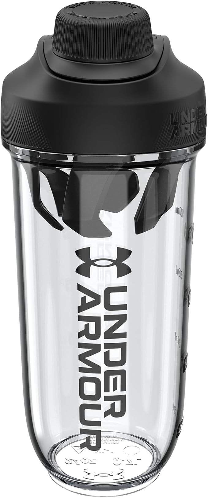 Under Armour UA 24oz Clarity Shaker Bottle Clear/Black OSFA