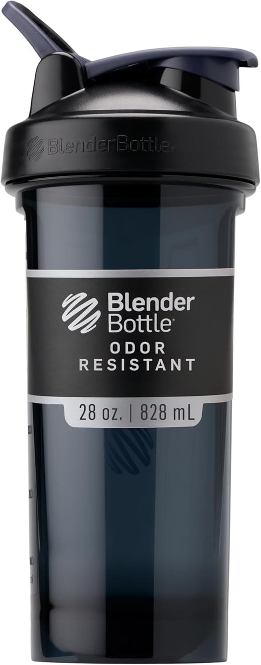 BlenderBottle Shaker Bottle Pro Series Perfect for Protein Shakes and Pre Workout, 28-Ounce, Black