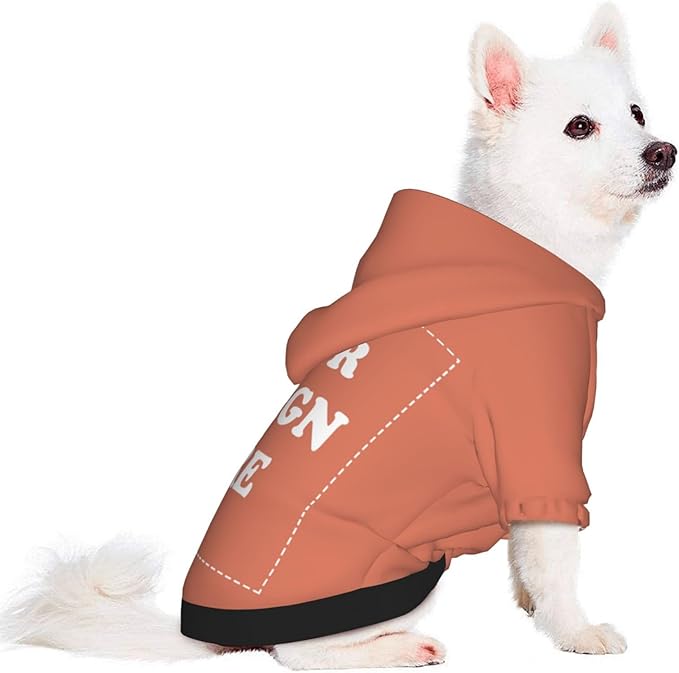 Dog Costume, Custom Dog Hoodie, Dog Name Costume Holiday Pet Pajamas Outfit, Personalized Pet Coat Costumes for Small Medium Large Dogs and Cats for Winter, Coral, L