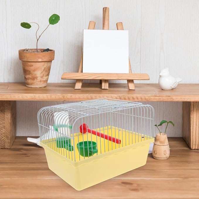Small Bird Travel Cage:Portable Small Bird cage with Parrot Feeder Cups & Standing Perch for Parakeets Lovebirds Parrotlets
