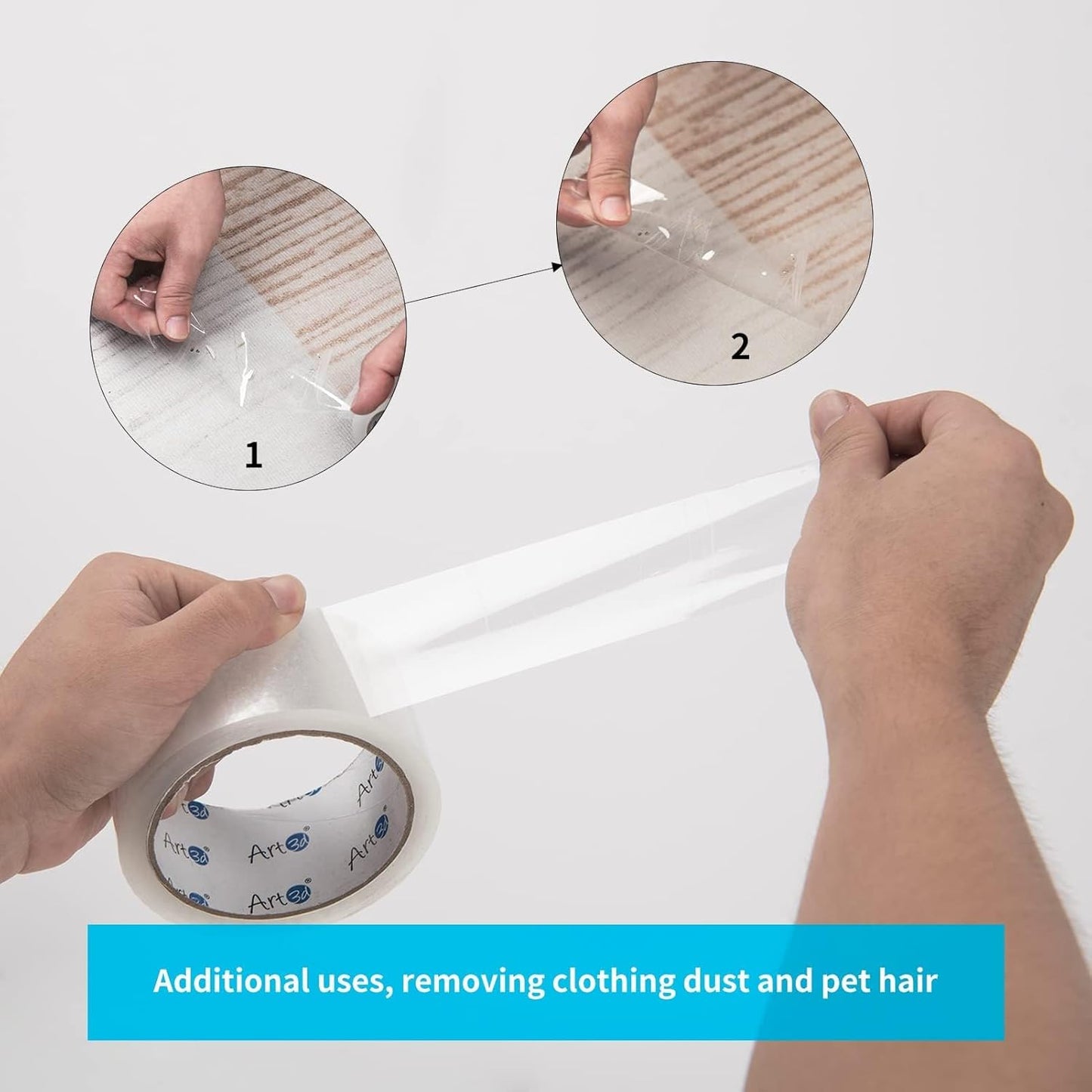 Art3d 24 Rolls Carton Sealing Tape Heavy Duty, 1.88" x 55 yds, 2 mil Thick