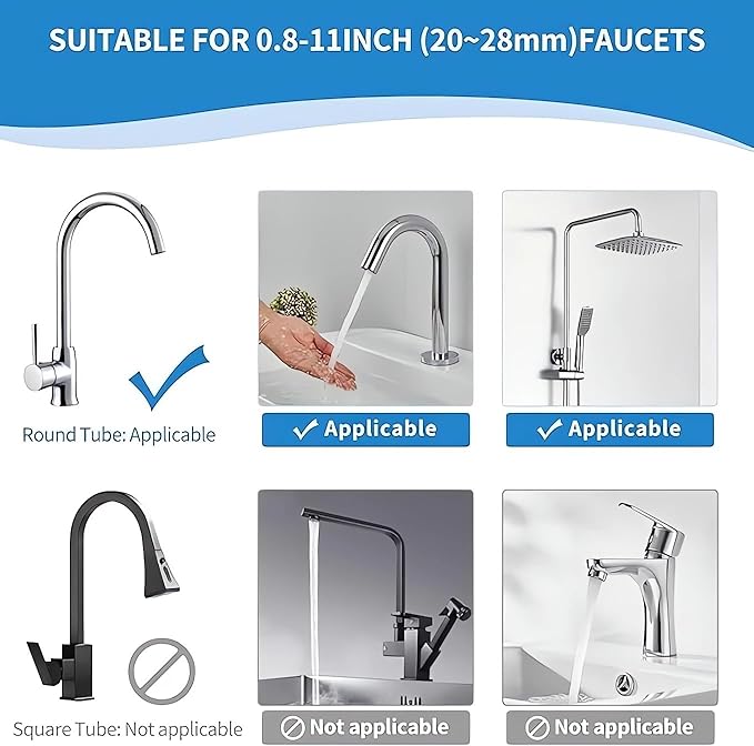Kitchen Sink Faucet Organizer, Kitchen Sink Organizer Over Faucet, Over Sink Dish Drying Rack, Sponge Holder for Kitchen Sink, for 0.7-1.1 inch Round Water Pipe (Black, Right Mount)