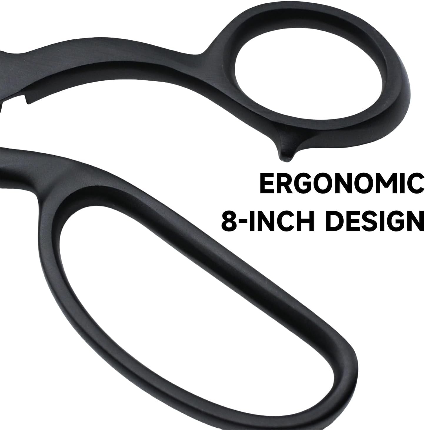 YLaziion 8-Inch Heavy Duty Pinking Shears for Fabric Cutting – 5mm Triangle Tooth Zig Zag Scissors | 100% Black Stainless Steel Sewing Shears for Fabric, Crafts, Lace Wigs, Paper & Quilting