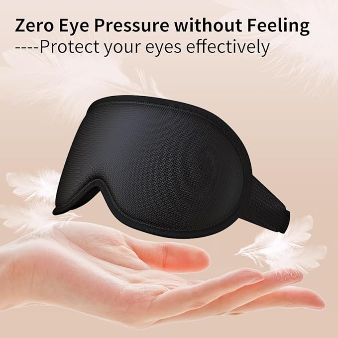 Easysleep 3D Sleep Mask Sleep Headphones White Noise Sleep Eye Mask with 31 Soothing Sounds 3 Timer Soft Adjustable Light Blocking Long Playtime Eye Cover for Sleeper Men Women Travel Gift