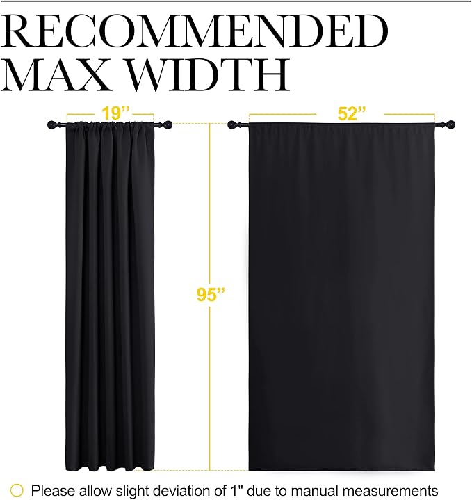 NICETOWN Black Out Window Curtains