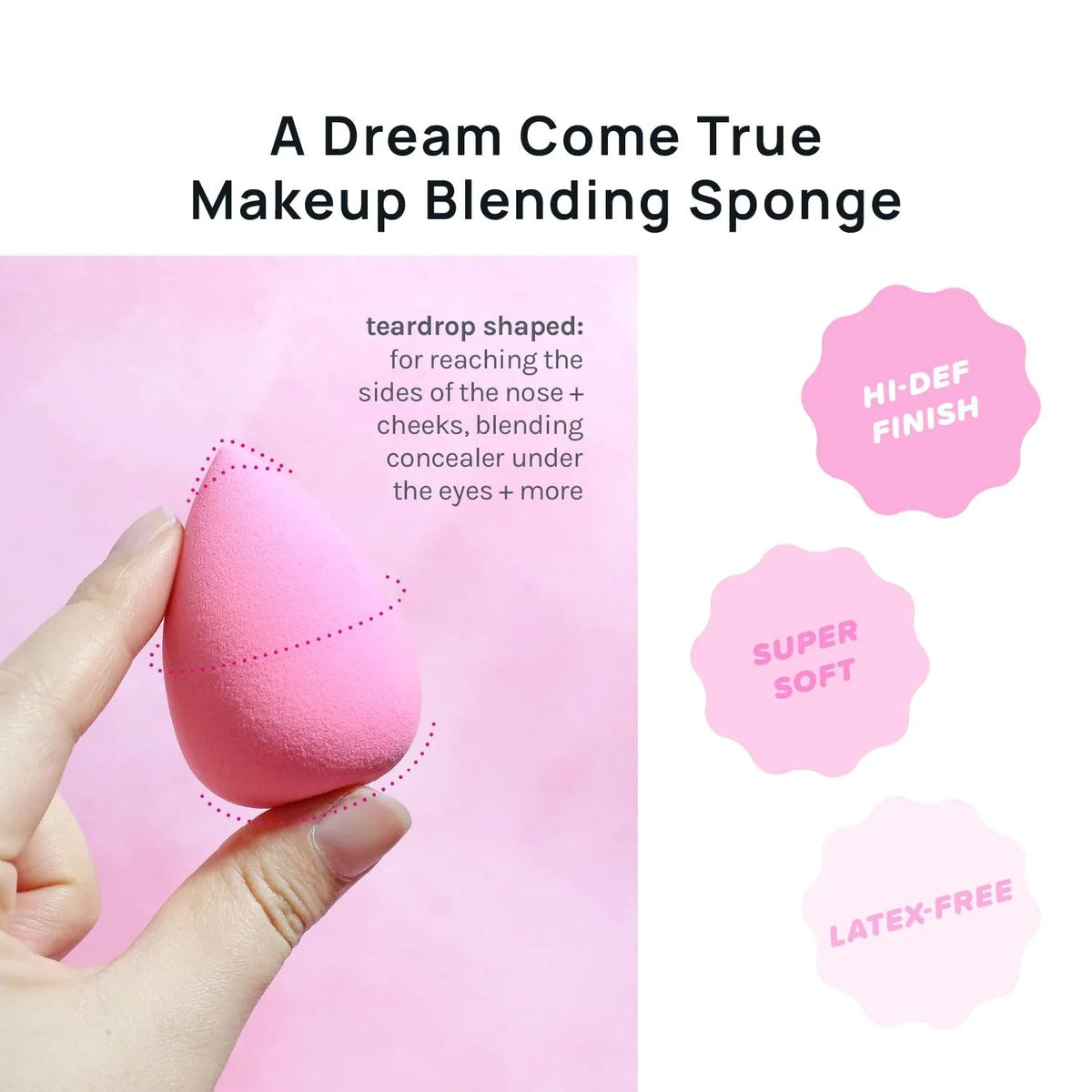 AOA Studio Latex-Free Makeup Sponge Set of 6, Super Soft for Powder, Cream & Liquid