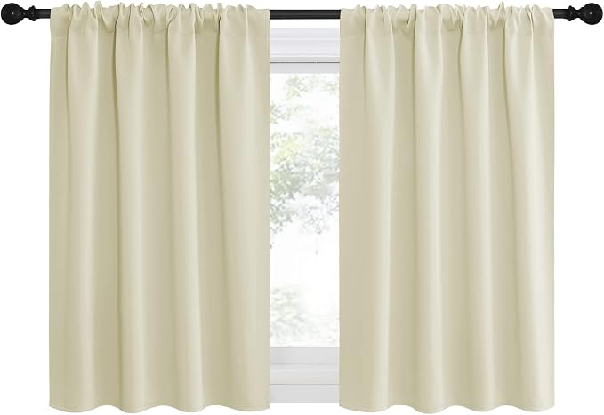 NICETOWN Kitchen Curtains, Short Blackout Curtains & Drapes, Small Window