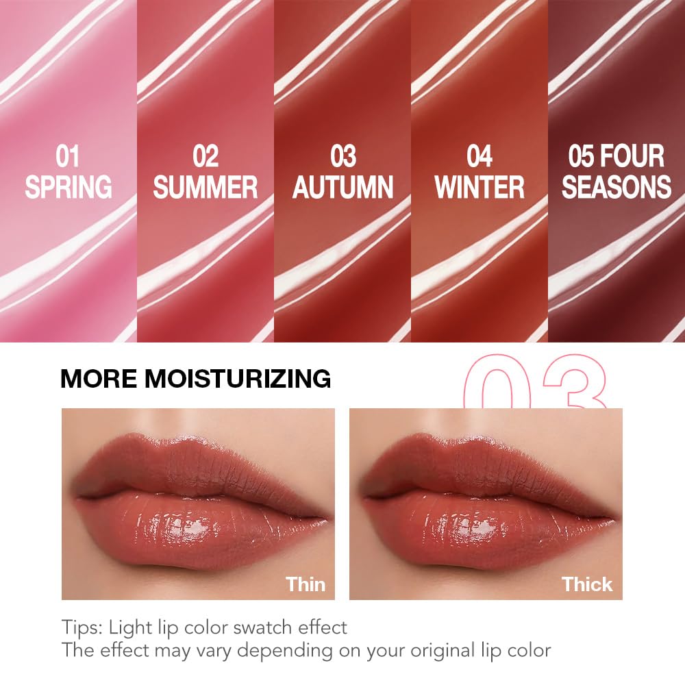 2Pcs Tinted Lip Balm Moisturizing Lipstick – Warm Orange Brown & Deep Rose Color Bean Paste Sheer Hydrating Lip Color for Dry Lips Nourishing Lip Balm for All Women with a Subtle Natural Scent