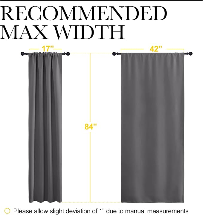 NICETOWN Blackout Curtains 84 for Office