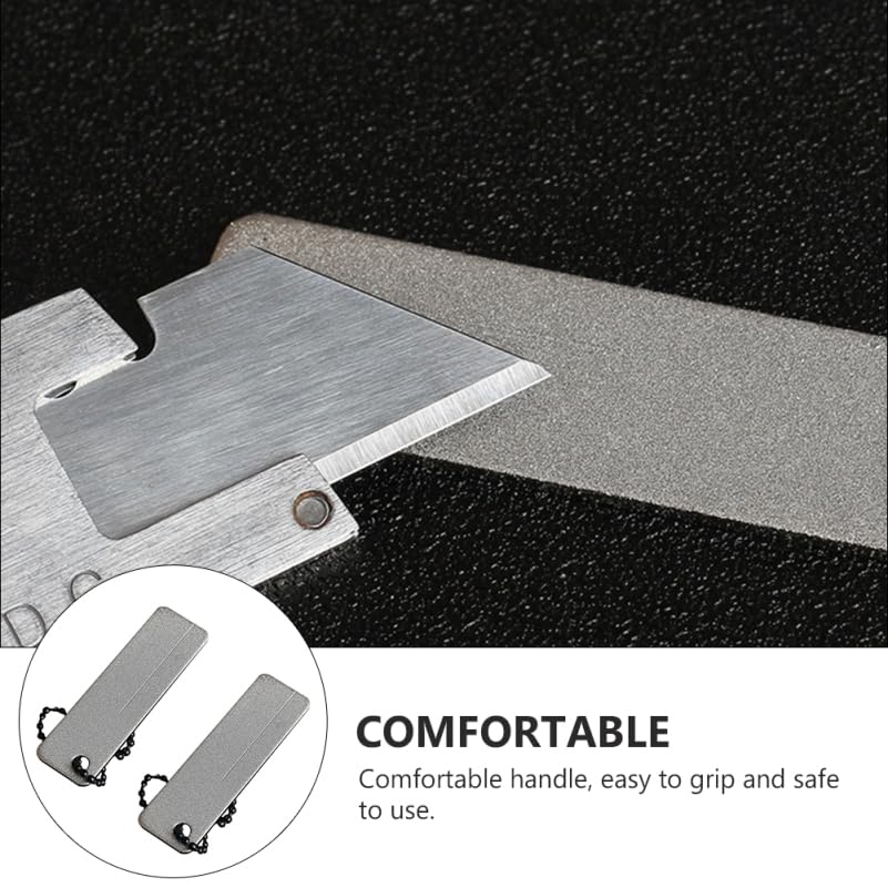 Healifty 2Pcs Pocket Whetstone Sharpening Stone Mini Portable Outdoor Sharpener for Compact Grinding Tool for Camping Pocket Carry 2.51 X 0.74 X 0.07 in