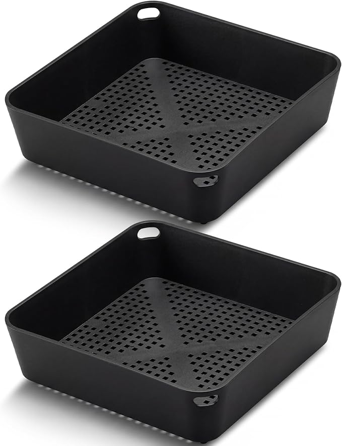 Tuanse 2 Pcs Floor Sink Drain Covers Commercial Plastic Floor Drain Strainer Plastic Drains Screen Basket Suitable for Commercial Kitchen Restaurant Diner Cafe, Black
