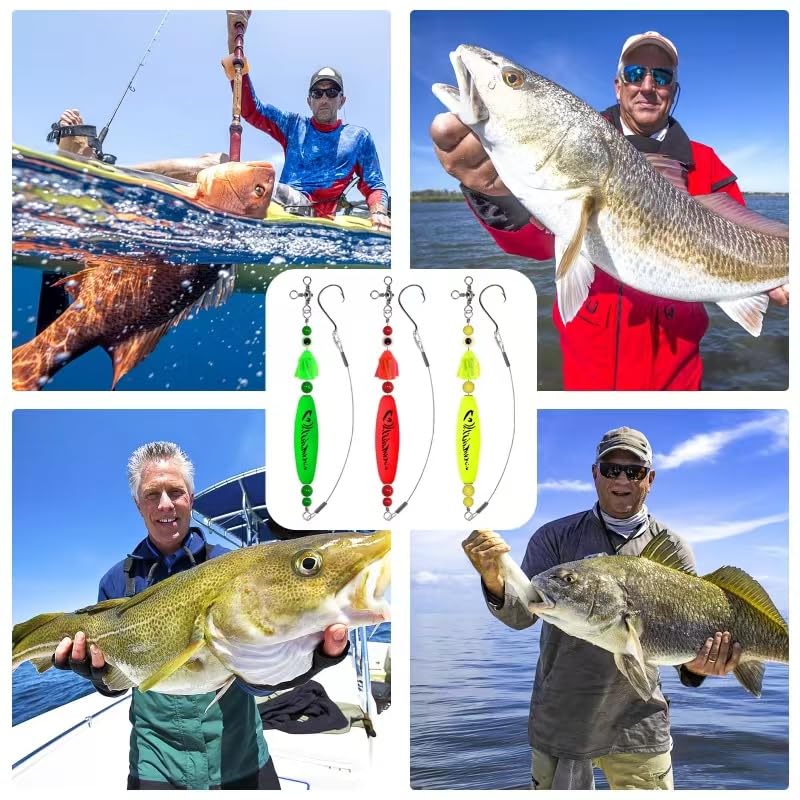 YOTO Santee Cooper Rig, Catfish Rig for Bank Fishing, Catfishing Tackle Rattler Floats, Chunky Rigs Catfish Equipment - style: Spiral Catfish Bells - 3pcs
