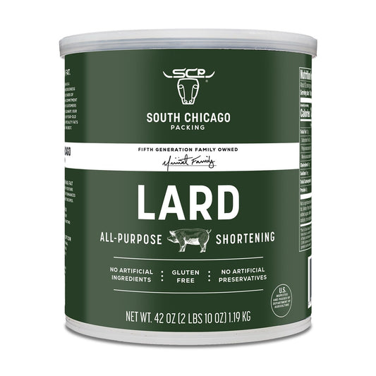 South Chicago Packing Traditonal LARD Shortening, 42 Ounces, Specialty Baking Shortening and Cooking Fat