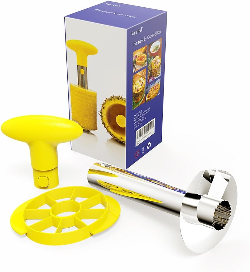 SameTech Easy Kitchen Tool Stainless Steel Fruit Pineapple Peeler Corer Slicer Cutter