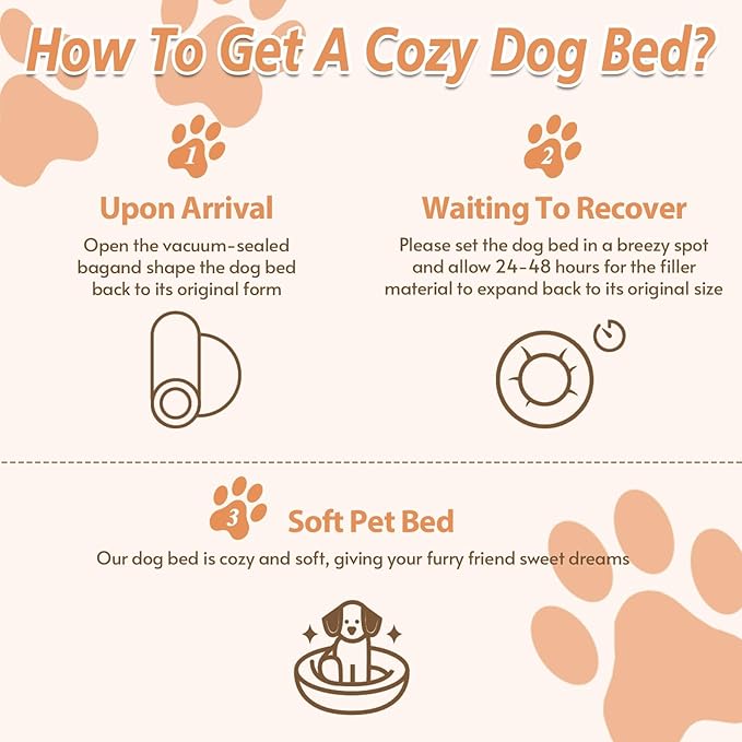 JOLLYVOGUE Calming Dog & Cat Bed for Small Dogs, Anti-Anxiety Donut Cuddler Cozy Soft Round Bed with Anti-Slip Bottom, Fluffy Faux Fur Plush Cushion Beds for Small Dogs, 23"/Smoke Gray