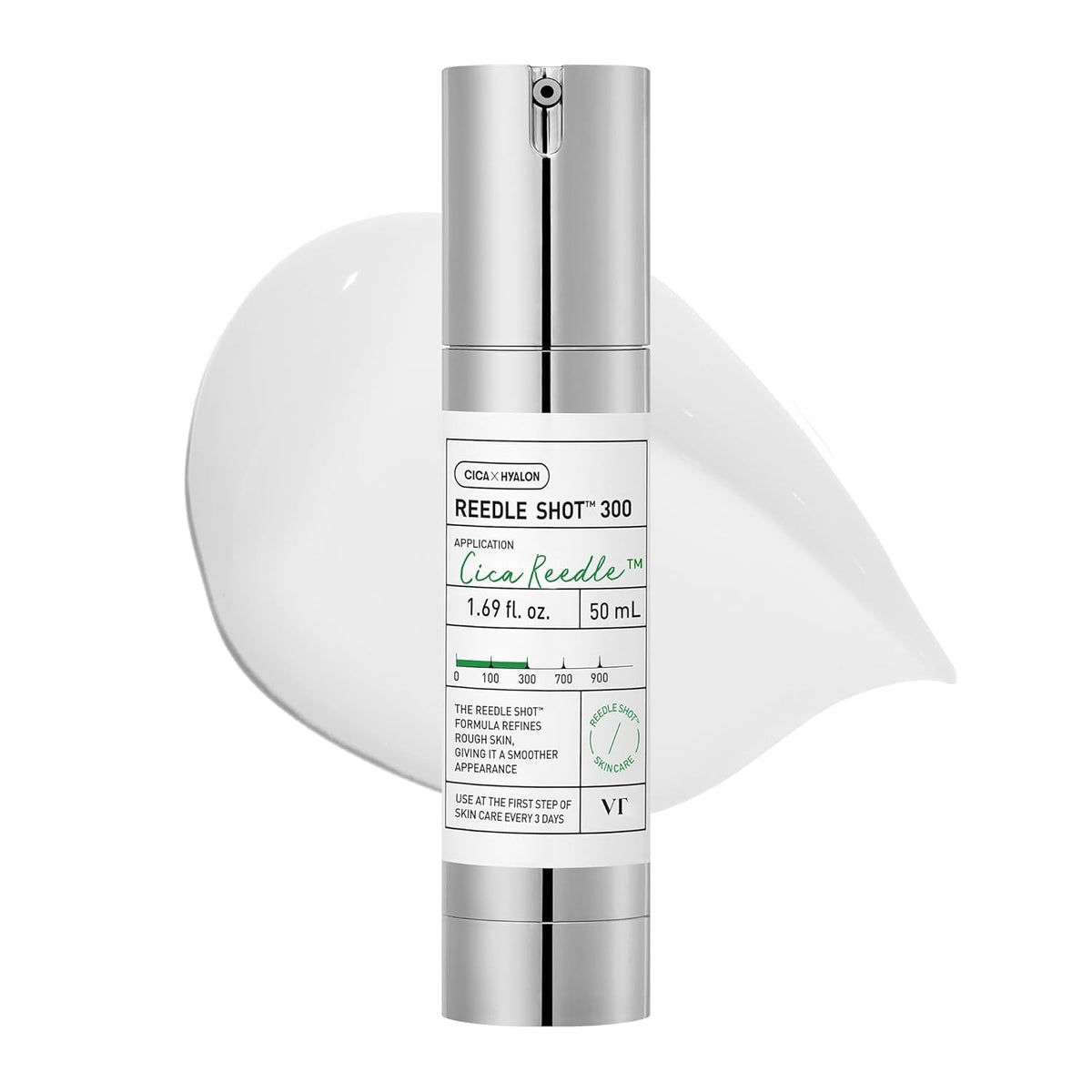 VT COSMETICS CICA Reedle Shot 300, Advanced Night Exosome, Microneedling Serum, Centella Asiatica, Hyaluronic Acid, Propolis, Soft Skin, Regeneration, Glass Skin, Korean Skin Booster 1.69Fl Oz (50ml)
