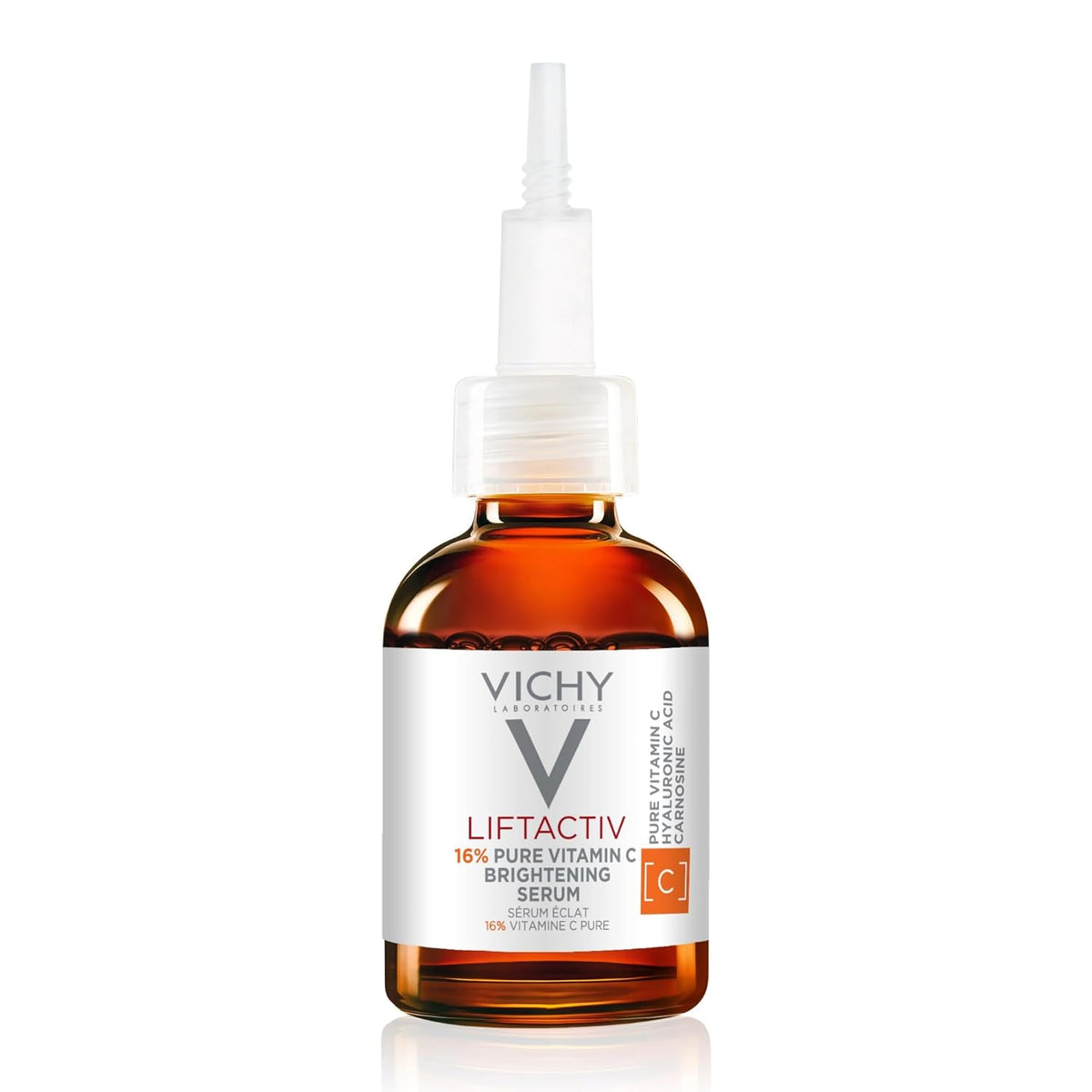 Vichy LiftActiv Vitamin C Serum For Face, Brightening Serum With Pure Vitamin C + Hyaluronic Acid + Vitamin E, Reduces Fine Lines, Smooths Skin Texture, Improves Radiance, Anti Aging