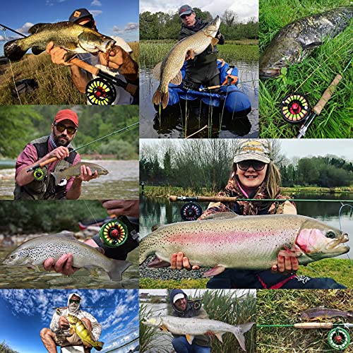 M MAXIMUMCATCH Maxcatch Premier Fly Fishing Rod and Reel Combo Complete 9' Fishing Outfit - color: Premier Rod+Green AVID Reel, size: 8 wt -9' Full-Handle Rod,7/8 Reel