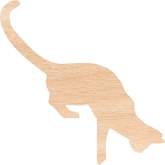 Unfinished Wood Cat Climbing Door, Laser Cut Cat Door Toy, DIY Wooden Cat Climber, Cat Activity Center, Unique Cat Wall Decor, Natural Wooden Pet Play Structure (5mm Plywood, 4")